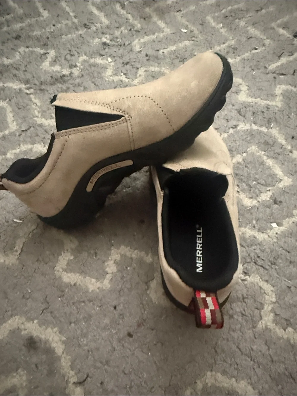 Merrell boys Slide-On Suede Casual Shoes in Light Taupe
